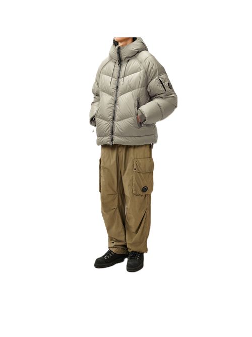 Piumino trapuntato con cappuccio C.P. COMPANY | 21CMOW210A-110655G936 FLINT GREY